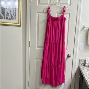 BTFBM Pink Tiered Maxi Dress